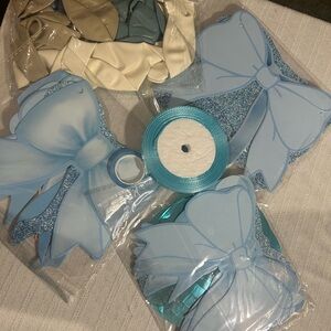 Blue and Cream Party Decoration Set